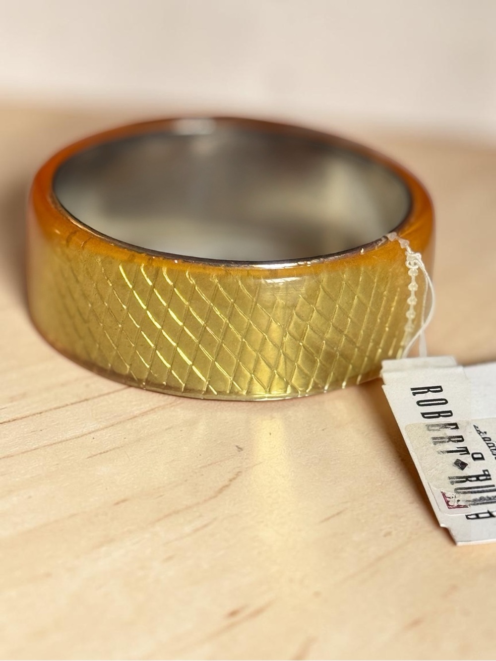 Robert Rose Honey Gold Acrylic/Lucite Bracelet